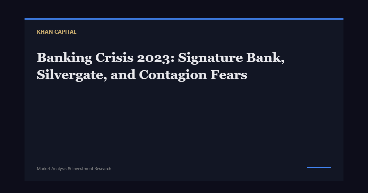 Banking Crisis 2023: Signature Bank, Silvergate, and Contagion Fears