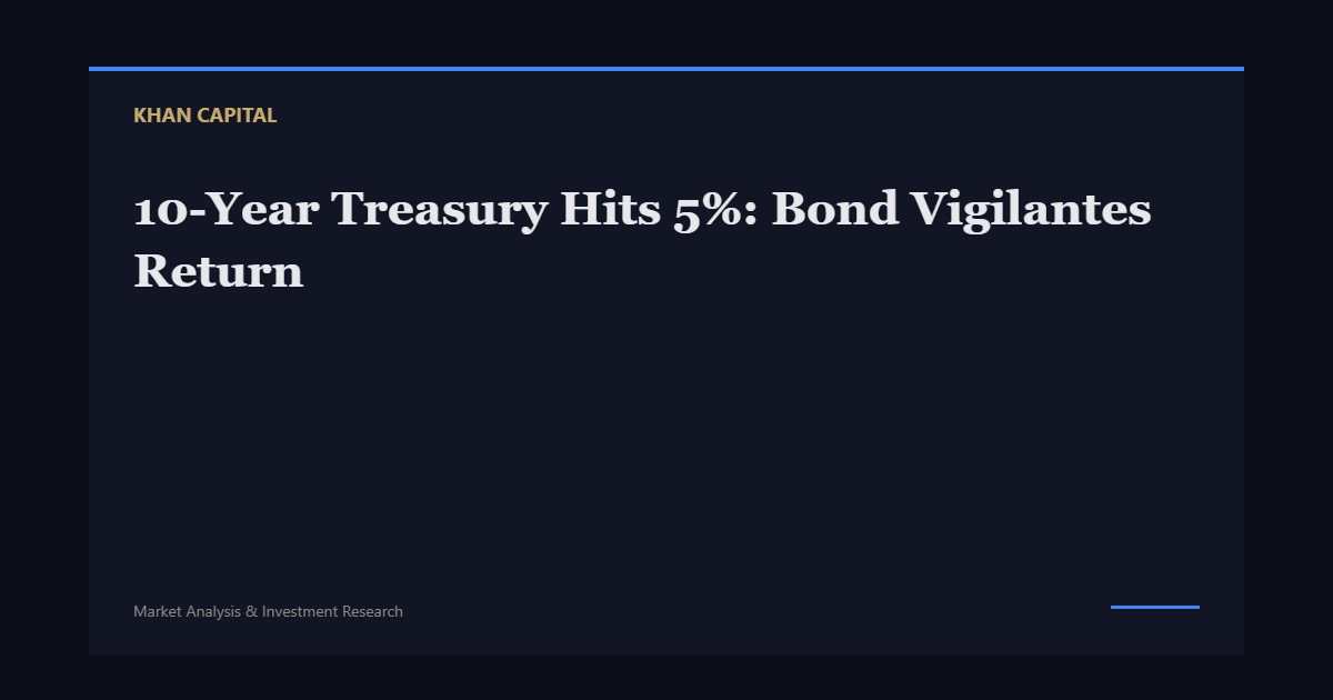 10-Year Treasury Hits 5%: Bond Vigilantes Return