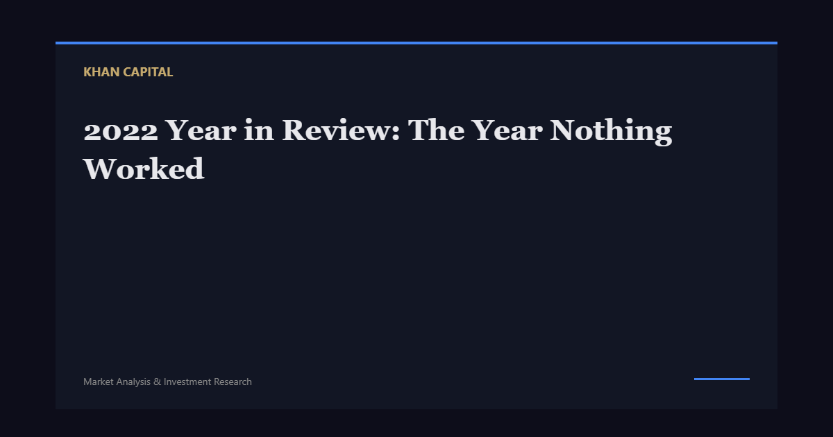 2022 Year in Review: The Year Nothing Worked