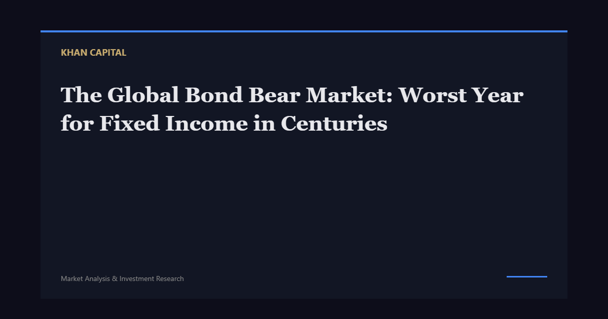 The Global Bond Bear Market: Worst Year for Fixed Income in Centuries