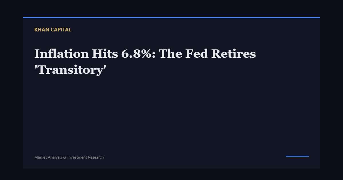 Inflation Hits 6.8%: The Fed Retires 'Transitory' - Khan Capital
