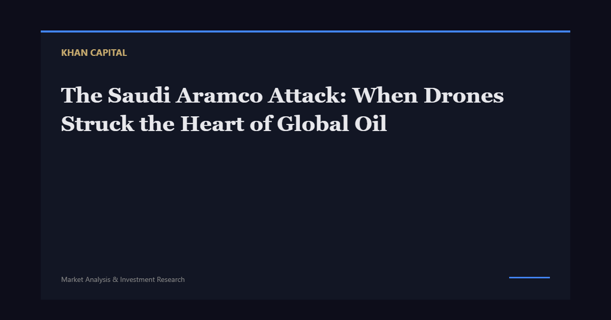 The Saudi Aramco Attack: When Drones Struck the Heart of Global Oil - Khan Capital