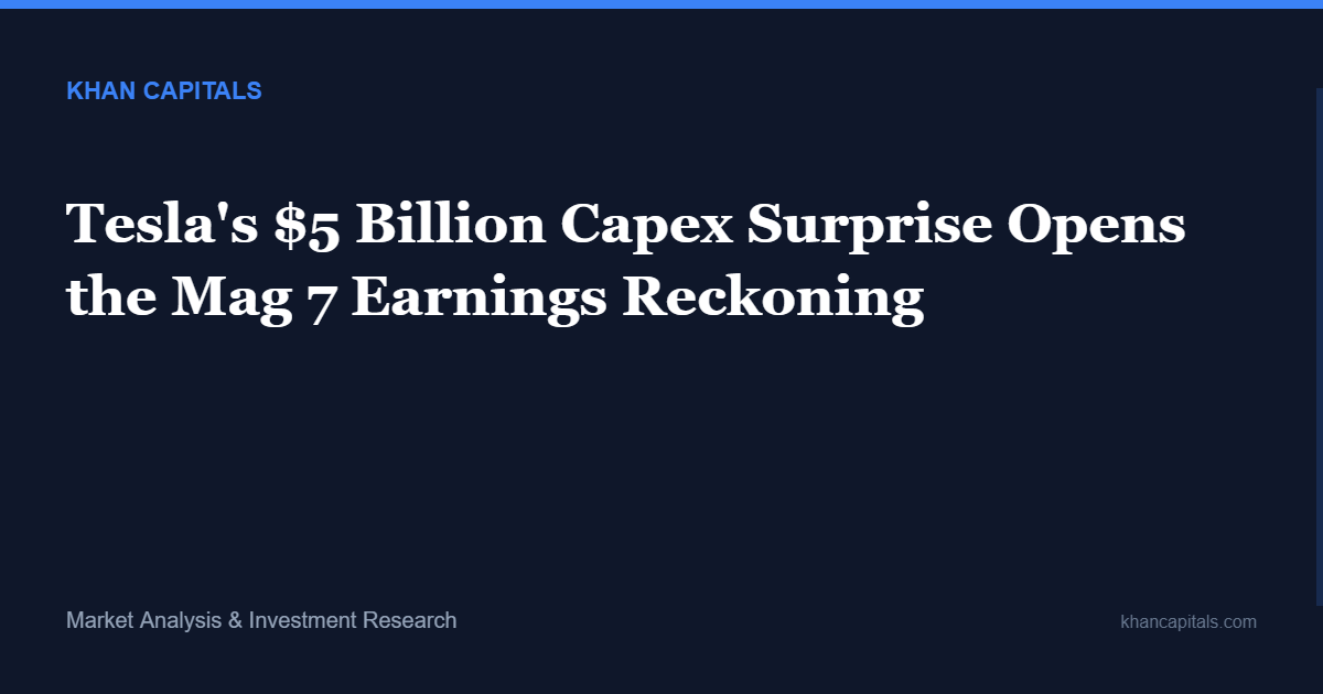 Tesla's $5 Billion Capex Surprise Opens the Mag 7 Earnings Reckoning