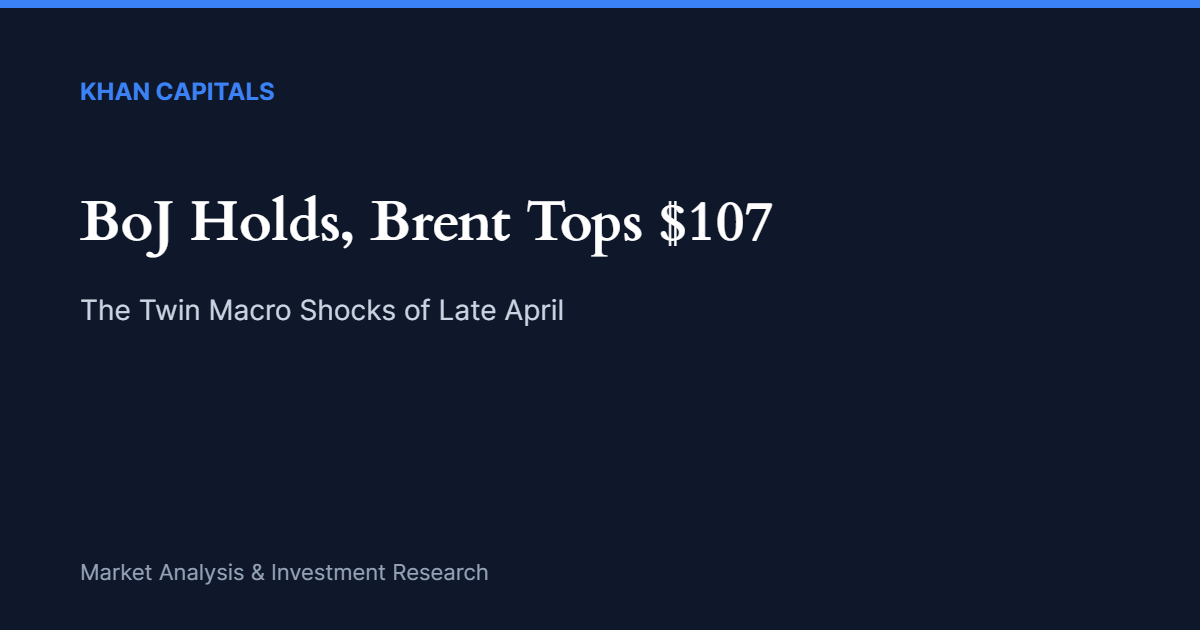 BoJ Holds, Brent Tops $107: The Twin Macro Shocks of Late April