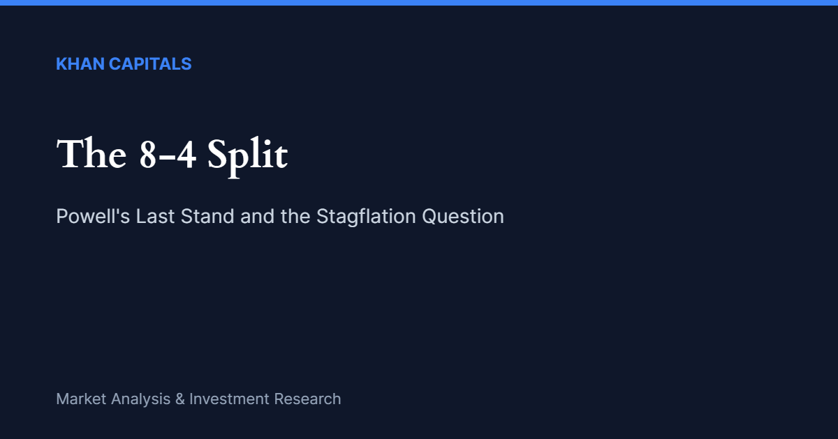 The 8-4 Split: Powell’s Last Stand and the Stagflation Question