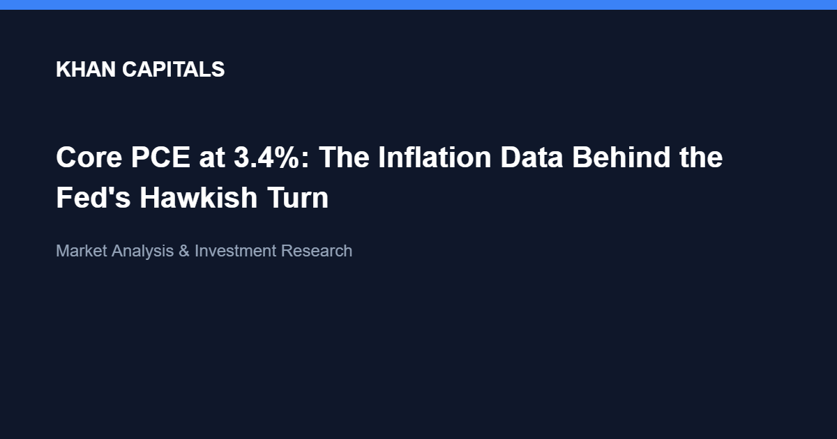 Core PCE at 3.4%: The Inflation Data Behind the Fed’s Hawkish Turn