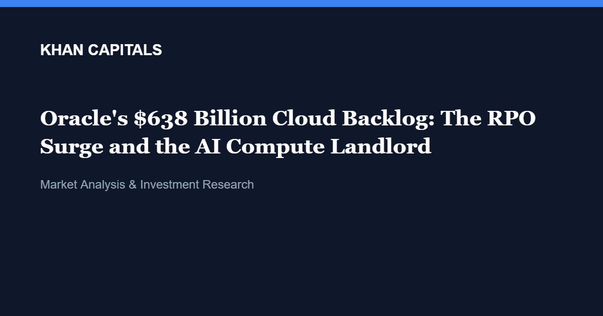 Oracle’s $638 Billion Cloud Backlog: What the RPO Surge Really Means