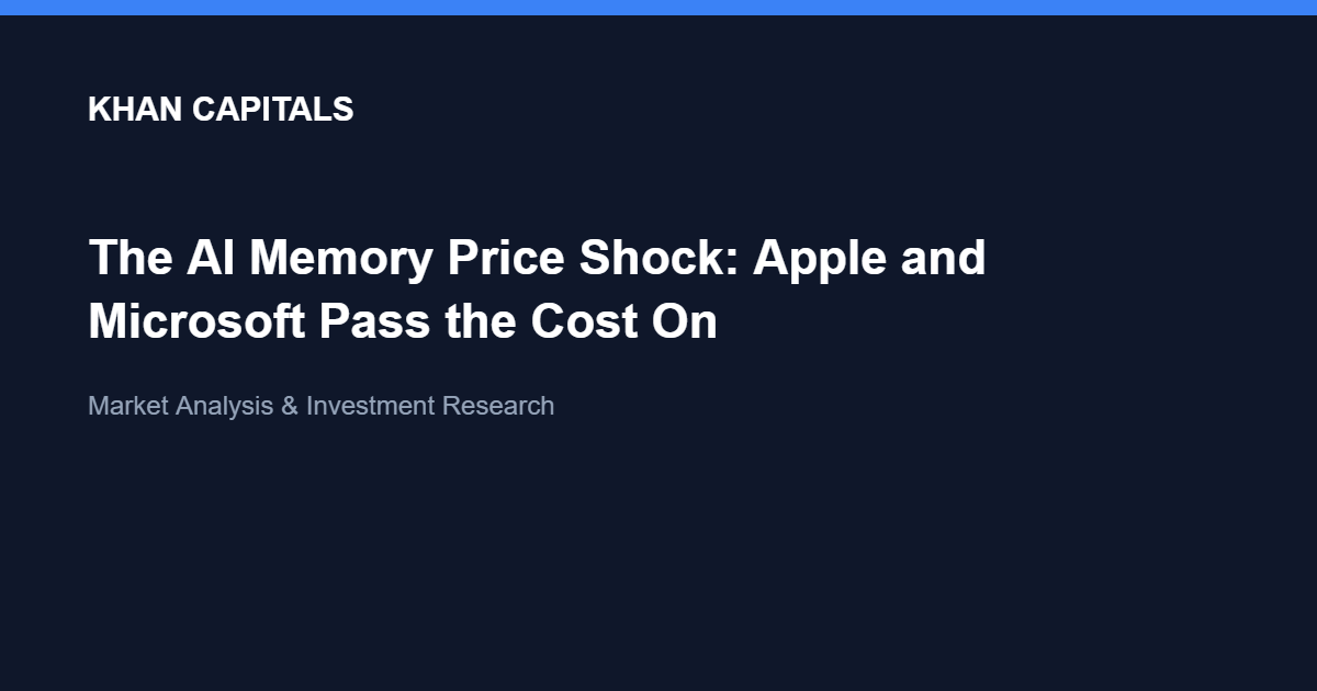 The AI Memory Price Shock: Apple and Microsoft Pass the Cost On