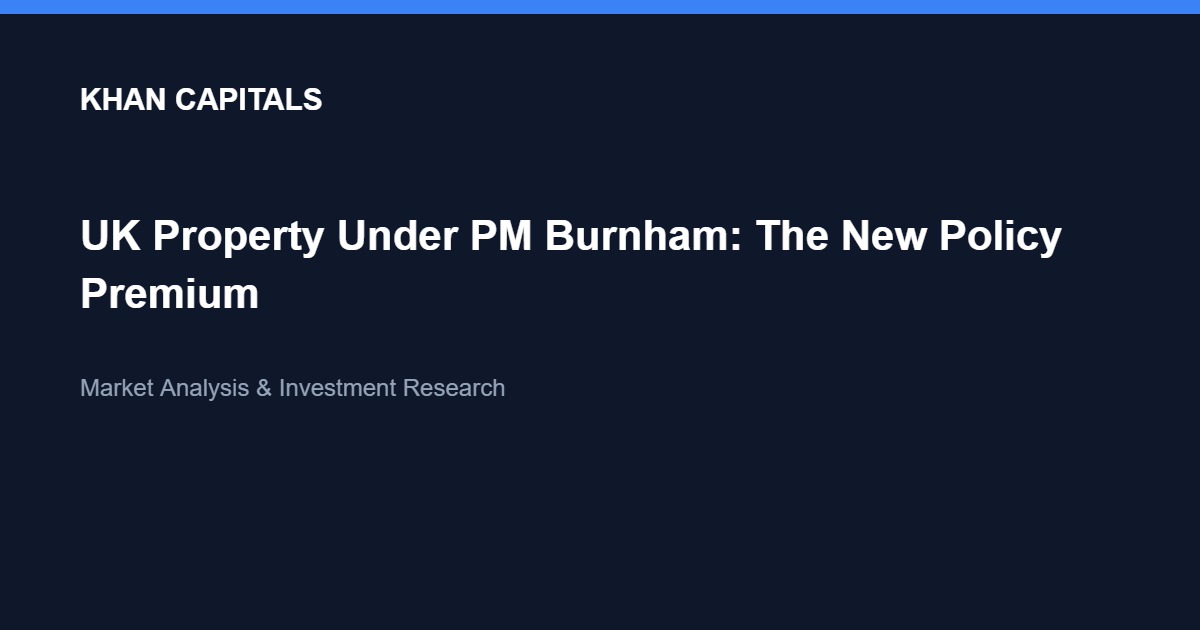 UK Property Investment Under Prime Minister Burnham: The New Policy Premium