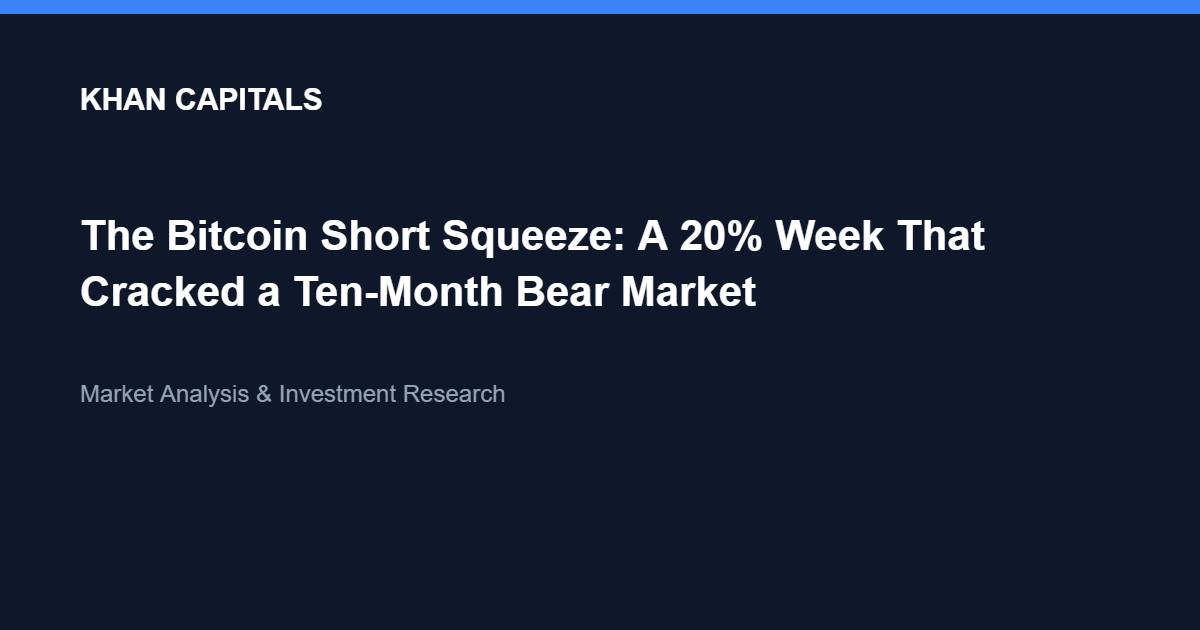 Khan Capitals: The Bitcoin Short Squeeze of August 2026