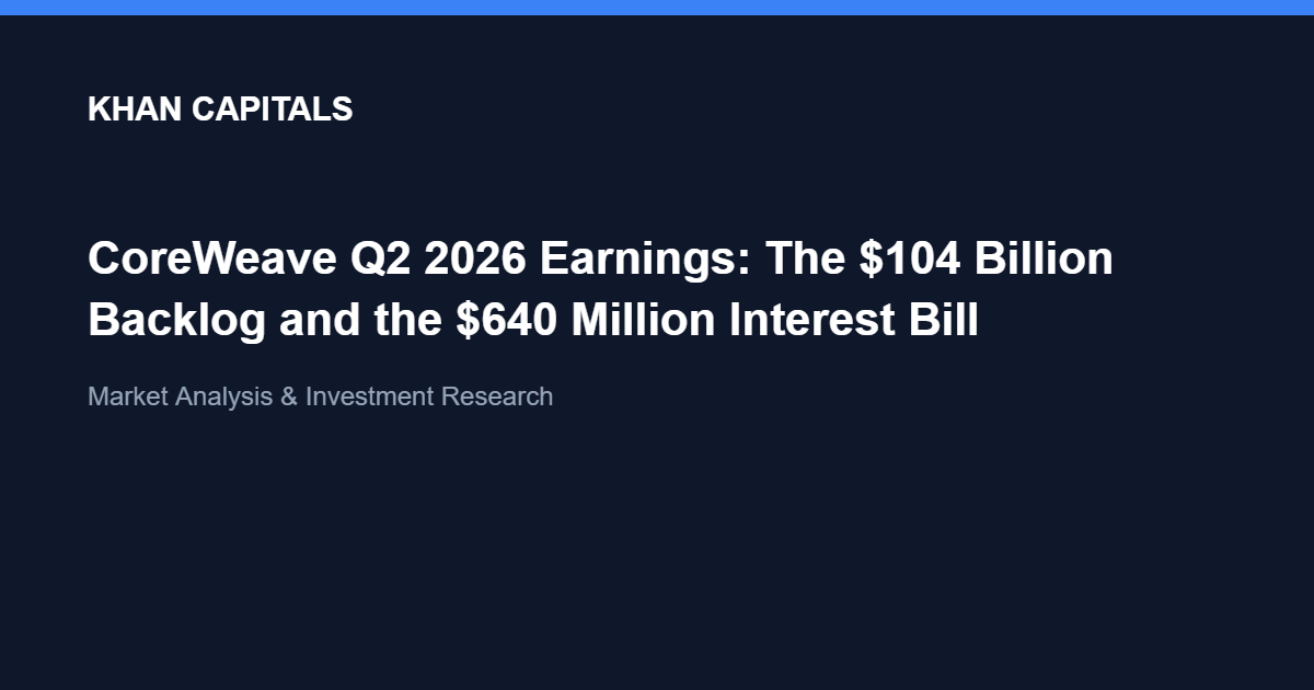 CoreWeave Q2 2026 Earnings: The $104 Billion Backlog and the $640 Million Interest Bill