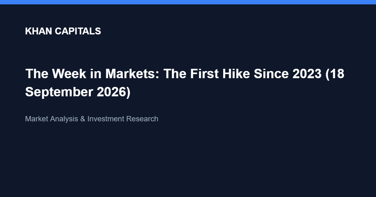 The Week in Markets: The First Hike Since 2023 (18 September 2026)