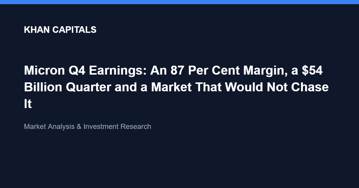 Khan Capitals cover: Micron Q4 Earnings 2026